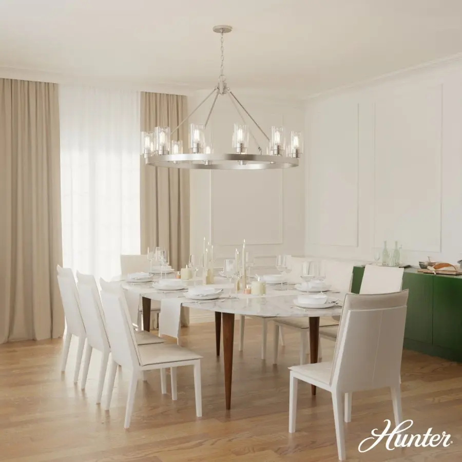 Hartland 12-Light Chandelier in Brushed Nickel - Image 4
