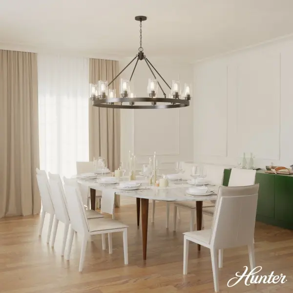 Hartland 12-Light Chandelier in Brushed Nickel - Image 5