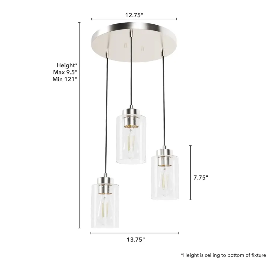 Hartland Three Light Pendant in Alturas Gold - Image 12