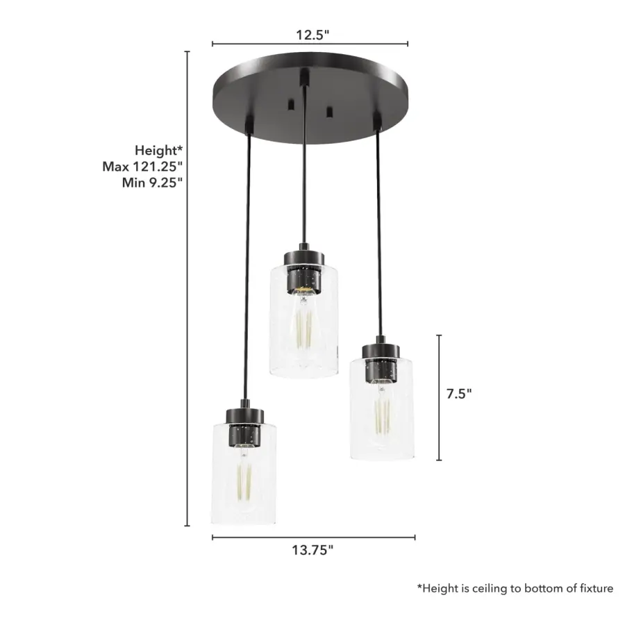 Hartland Three Light Pendant in Alturas Gold - Image 10