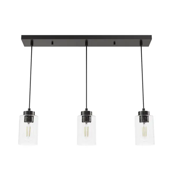 The Hartland collections always satisfy your taste for understated design, and the Hartland 3-Light Cluster is no exception. With clear-seeded glass pendants and your choice of metallic finishes, this light shines beautifully, creating a unique glow in your space. Over your kitchen island or in an entryway, this light will enhance your style! Check out other lights from the collection or the Hartland fan to create a relaxed and welcoming atmosphere. Rated for indoor use only Requires 3 E26 bulbs. Bulbs not included. MADE FOR INDOORS: For use in indoor spaces like kitchens, bedrooms, living rooms, dining rooms, and entryways. BULB RECOMMENDATION: Maximum W per light bulb or equivalent LED bulb. Bulbs not included. PICTURED HERE: Match our image using ST64 Edison light bulbs. CUSTOMIZABLE HANGING OPTIONS: With the minimum required cord, the hanging length is inches. When using all of the included cord, the maximum hanging length is inches. WARRANTY: One-year limited warranty backed by the trusted experts at Hunter.