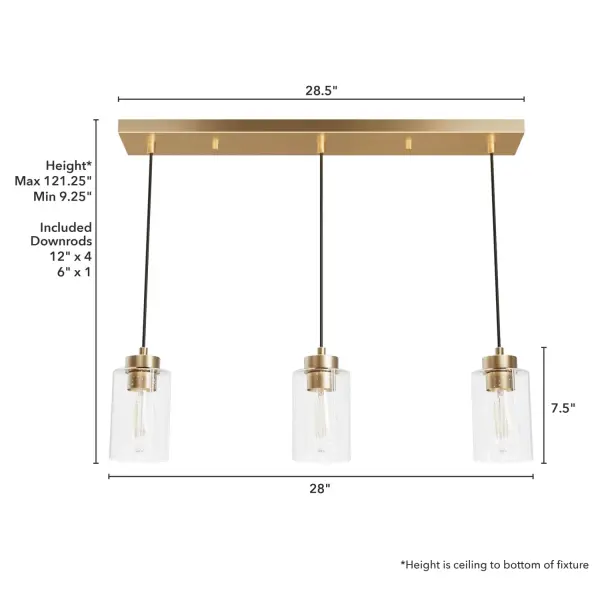 Hartland Three Light Pendant in Brushed Nickel - Image 11