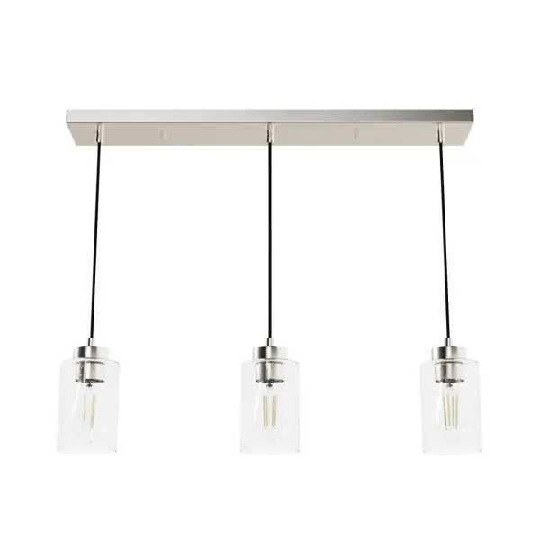 Hartland Three Light Pendant in Brushed Nickel - Image 19