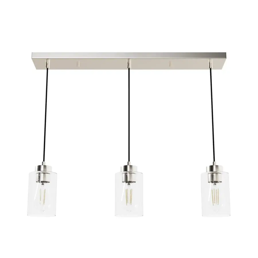 Hartland Three Light Pendant in Brushed Nickel - Image 19