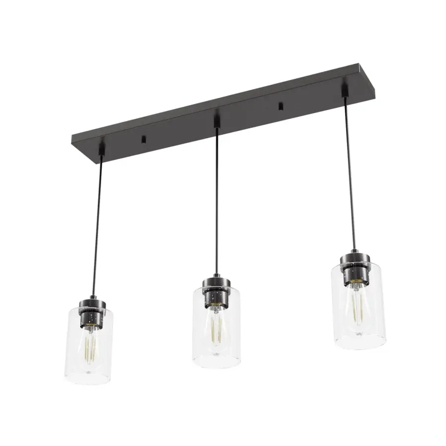 Hartland Three Light Pendant in Brushed Nickel - Image 20