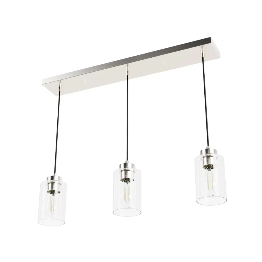 Hartland Three Light Pendant in Brushed Nickel - Image 22