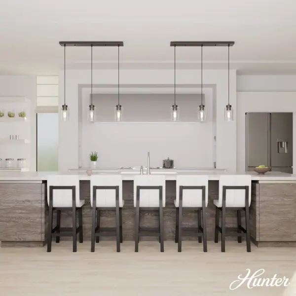Hartland Three Light Pendant in Brushed Nickel - Image 4