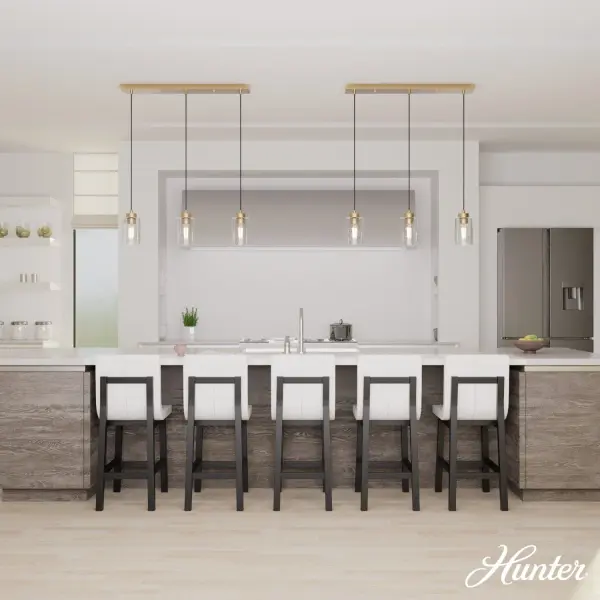 Hartland Three Light Pendant in Brushed Nickel - Image 5
