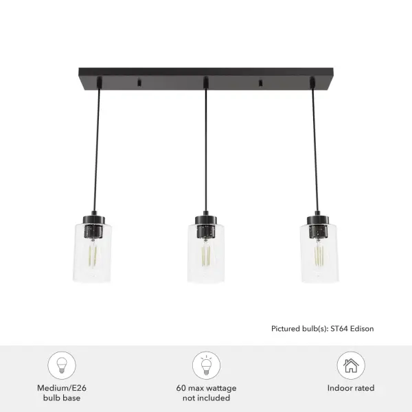 Hartland Three Light Pendant in Brushed Nickel - Image 7