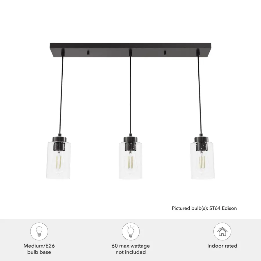Hartland Three Light Pendant in Brushed Nickel - Image 7