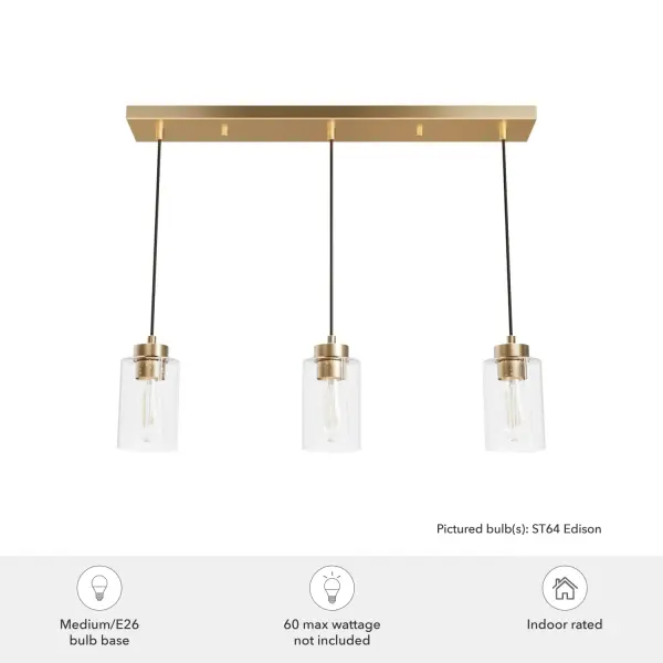 Hartland Three Light Pendant in Brushed Nickel - Image 8