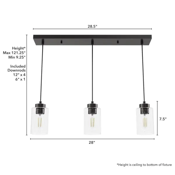 Hartland Three Light Pendant in Brushed Nickel - Image 10
