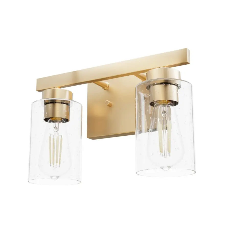 Hartland Two Light Bathroom Vanity in Alturas Gold - Image 1
