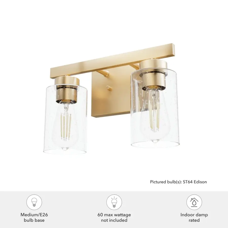 Hartland Two Light Bathroom Vanity in Noble Bronze - Image 4