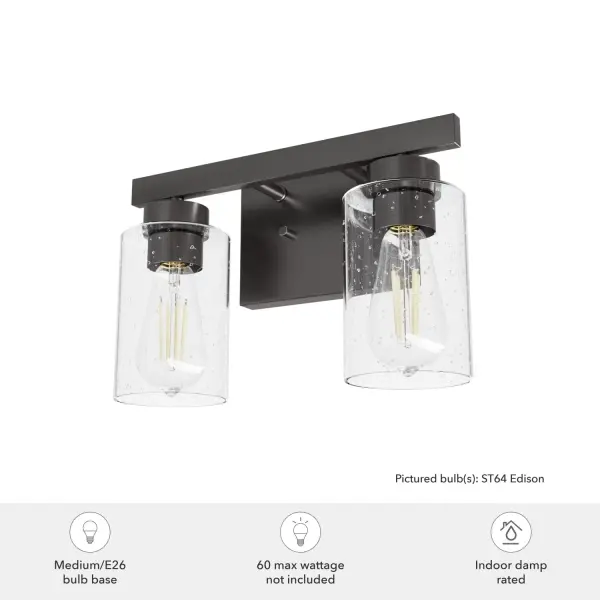 Hartland Two Light Bathroom Vanity in Noble Bronze - Image 6