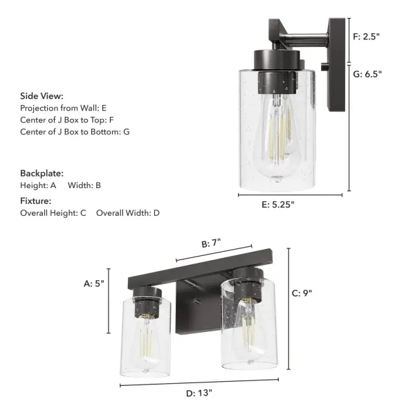 Hartland Two Light Bathroom Vanity in Noble Bronze - Image 9