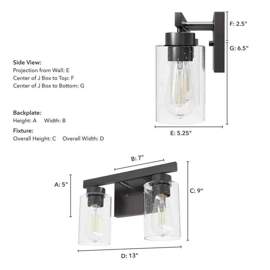 Hartland Two Light Bathroom Vanity in Noble Bronze - Image 9