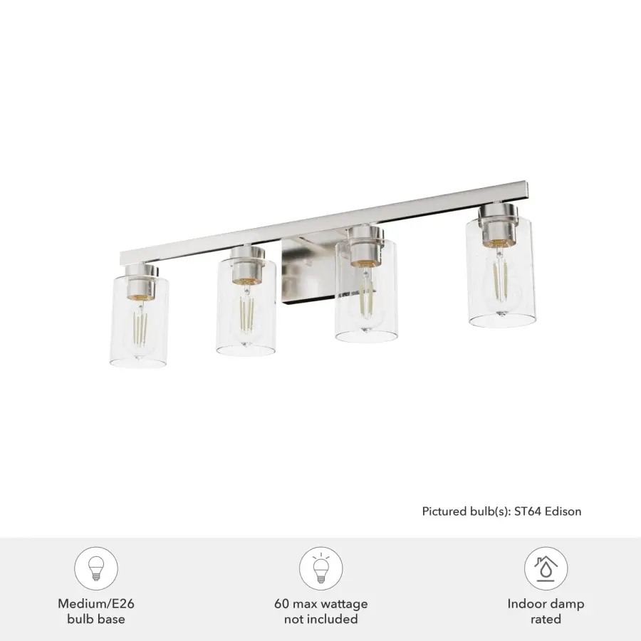 Hartland Four Light Bathroom Vanity in Noble Bronze - Image 4