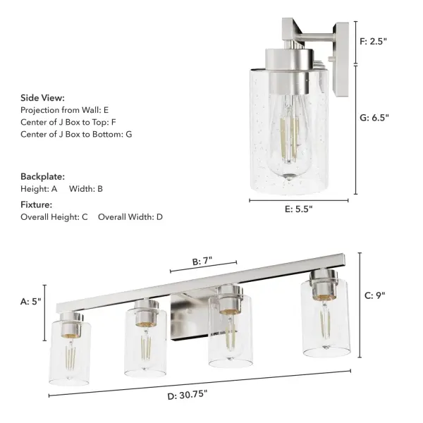 Hartland Four Light Bathroom Vanity in Noble Bronze - Image 7