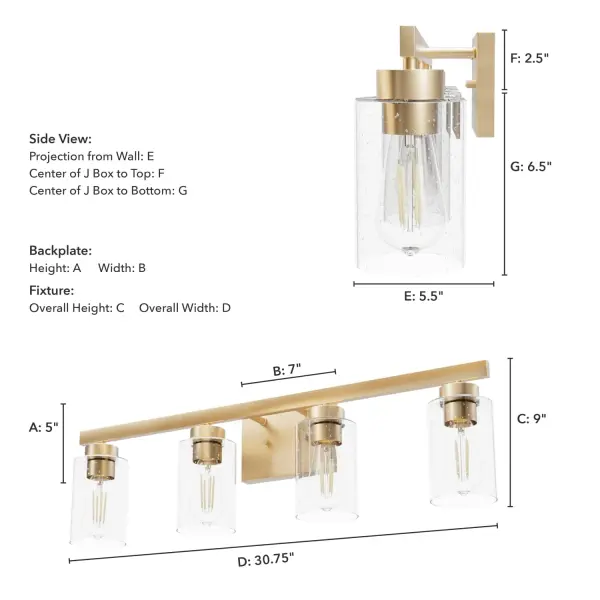 Hartland Four Light Bathroom Vanity in Noble Bronze - Image 8
