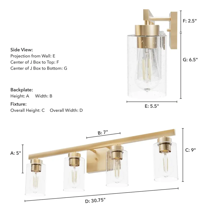 Hartland Four Light Bathroom Vanity in Noble Bronze - Image 8