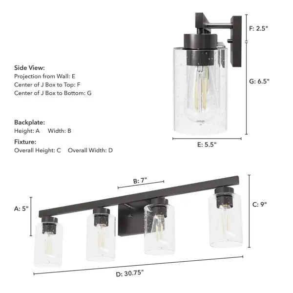 Hartland Four Light Bathroom Vanity in Noble Bronze - Image 9