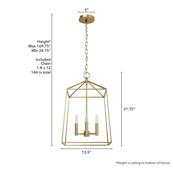 Fair Oaks Four Light Pendant in Matte Black - Image 7