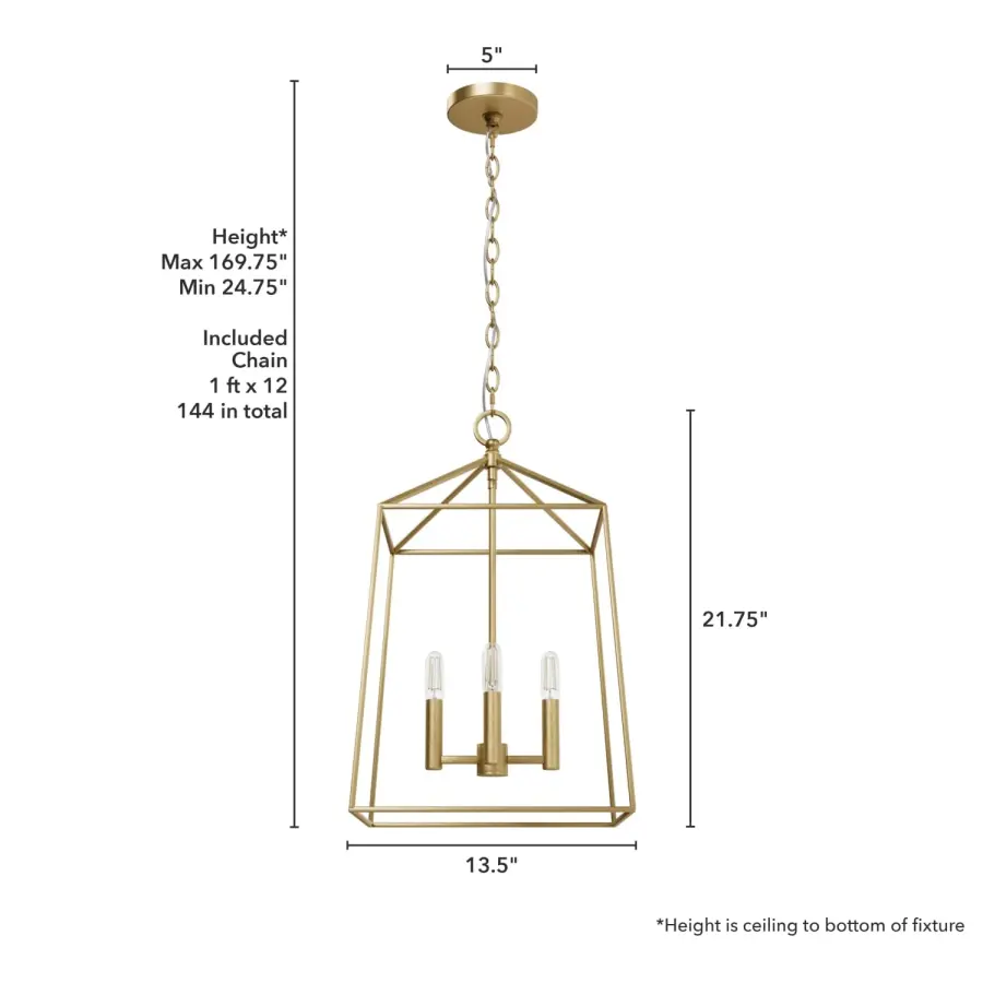 Fair Oaks Four Light Pendant in Matte Black - Image 7