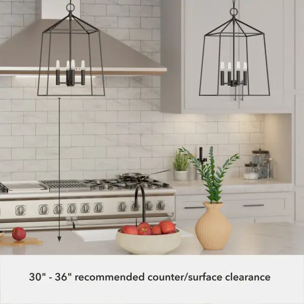 Fair Oaks Four Light Pendant in Matte Black - Image 10