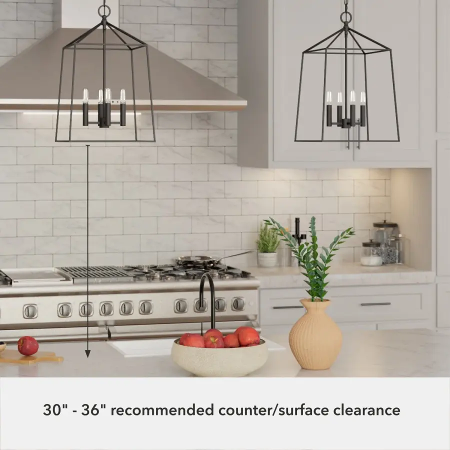 Fair Oaks Four Light Pendant in Matte Black - Image 10