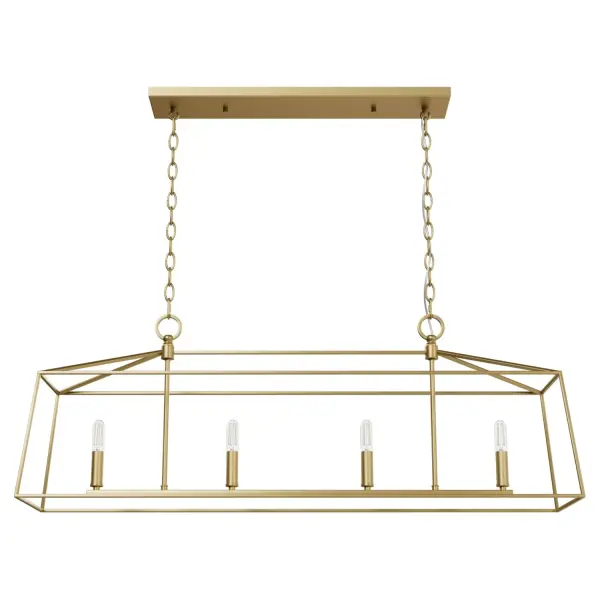 Fair Oaks Four Light Linear Chandelier in Matte Black - Image 12