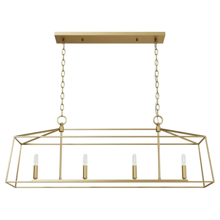 Fair Oaks Four Light Linear Chandelier in Matte Black - Image 12