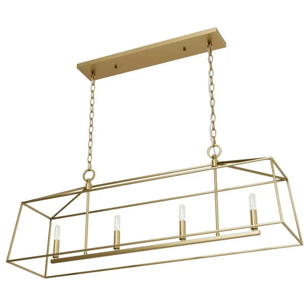 Fair Oaks Four Light Linear Chandelier in Matte Black - Image 14