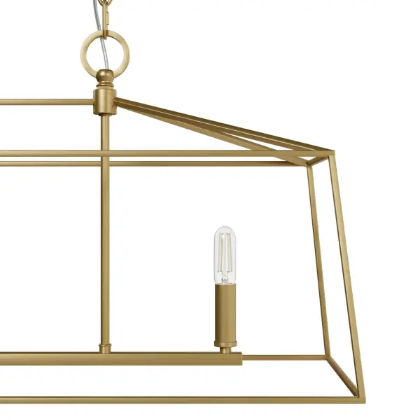 Fair Oaks Four Light Linear Chandelier in Matte Black - Image 16