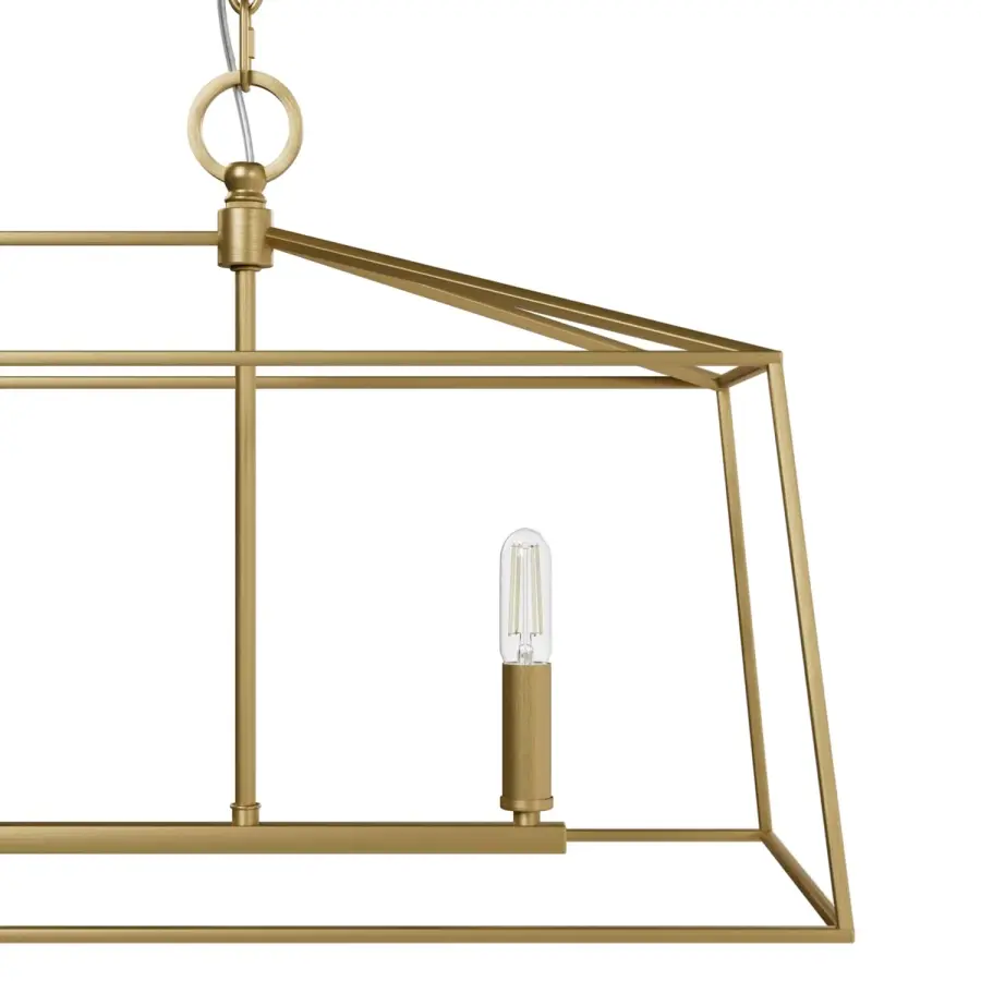 Fair Oaks Four Light Linear Chandelier in Matte Black - Image 16