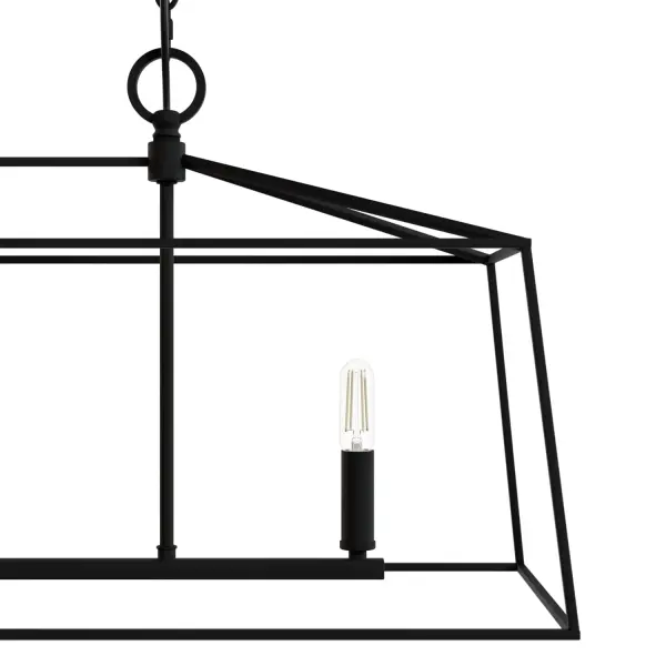 Fair Oaks Four Light Linear Chandelier in Matte Black - Image 17