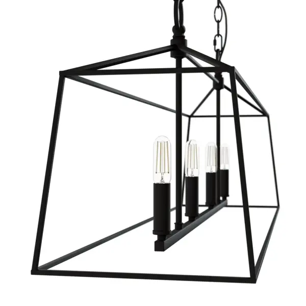 Fair Oaks Four Light Linear Chandelier in Matte Black - Image 19