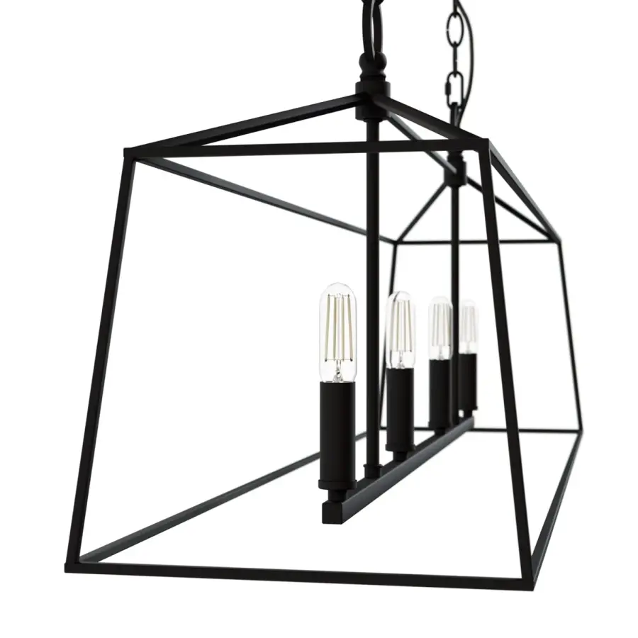 Fair Oaks Four Light Linear Chandelier in Matte Black - Image 19