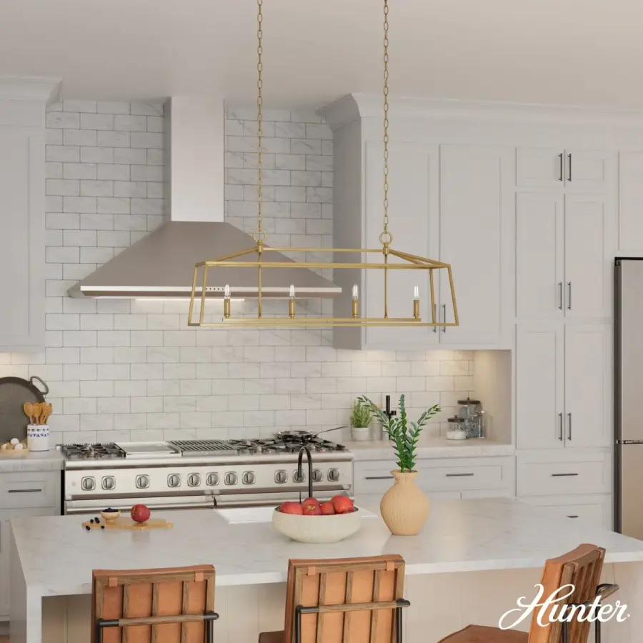 Fair Oaks Four Light Linear Chandelier in Matte Black - Image 3