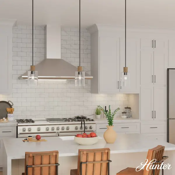 The Vanning Mini Pendant brings coastal charm to compact spaces with its clear glass shade and distinctive rope detailing. Designed by Jasmine Roth, this fixture balances vintage character with modern versatility, making it ideal for kitchen islands, breakfast nooks, or entryways. - alternate view