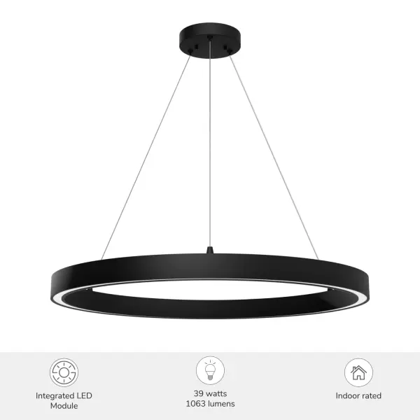 Canoga LED Chandelier in Matte Black - Image 5