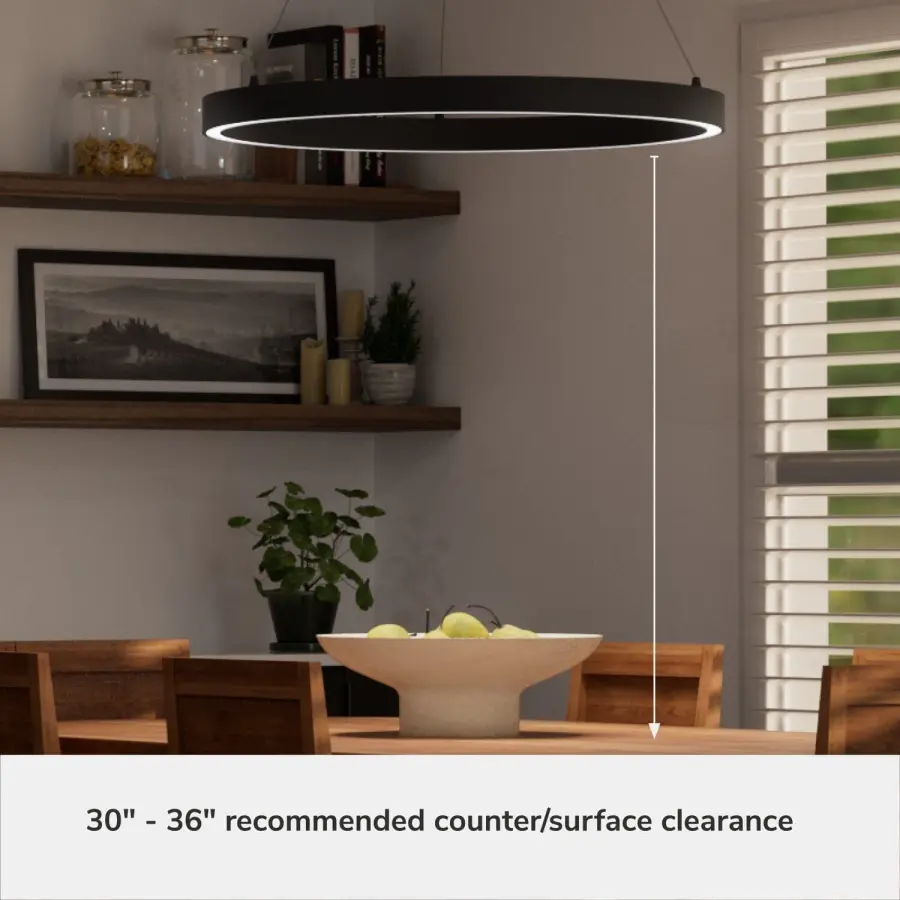 Canoga LED Chandelier in Matte Black - Image 9