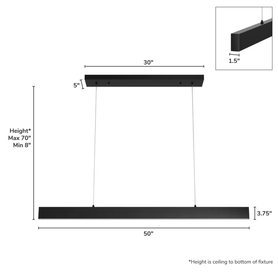 Canoga LED Chandelier in Matte Black - Image 6