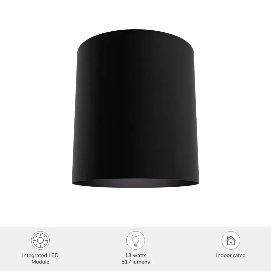 Canoga LED Flush Mount in Matte Black - Image 10