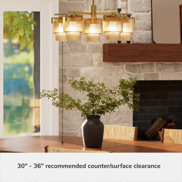 Ontario Five Light Chandelier in Matte Black - Image 14