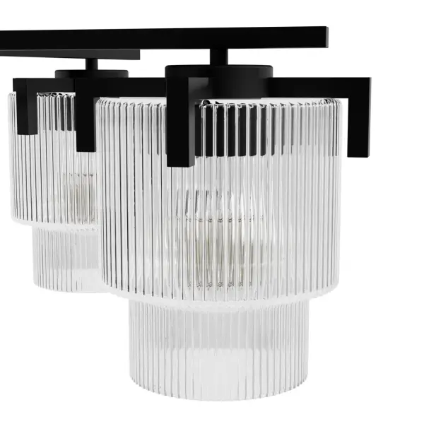 Ontario Five Light Chandelier in Matte Black - Image 19
