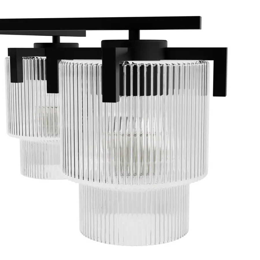 Ontario Five Light Chandelier in Matte Black - Image 19