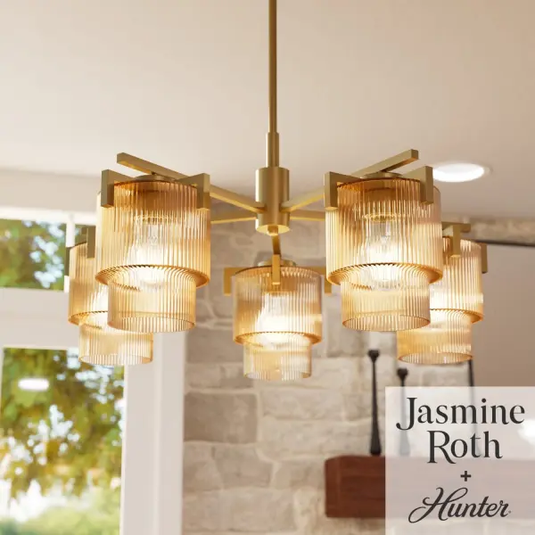 Ontario Five Light Chandelier in Matte Black - Image 3