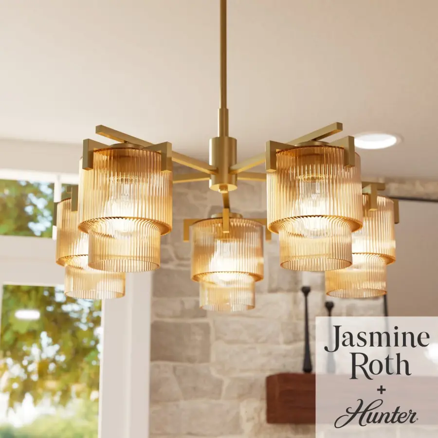 Ontario Five Light Chandelier in Matte Black - Image 3