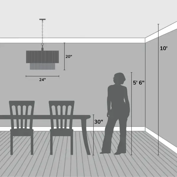 Ontario Six Light Chandelier in Matte Black - Image 12